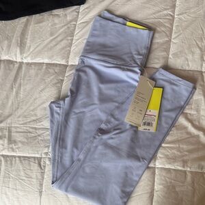 Light Blue Leggings with Yellow Accents